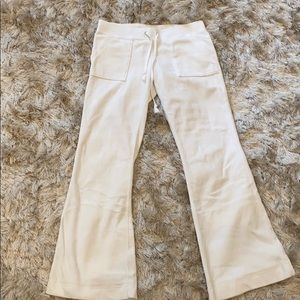 Juicy Couture Velvet White Sweatpants Size Petite